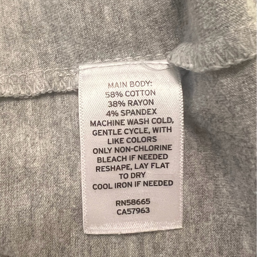 Caslon Relaxed V-Neck T-Shirt Gray XXL - Picture 6 of 7